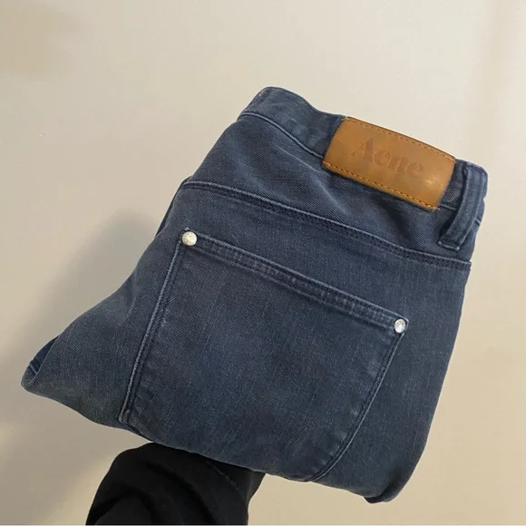 Acne Max Thunder Dark Blue Jeans – Size 32 / 28 - Picture 8 of 8